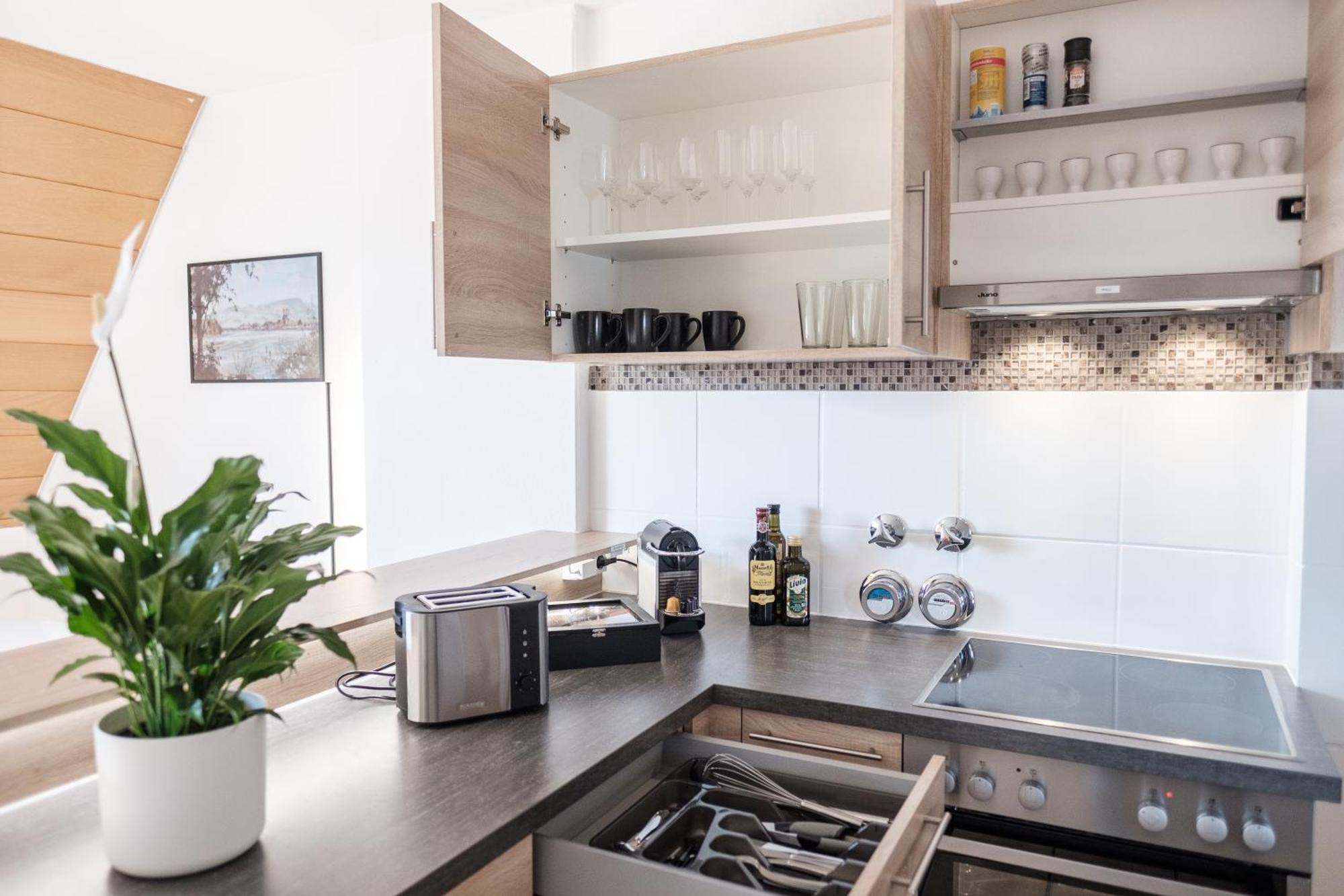 Neu Deluxe Suite Muensterblick, Maisonette, Kingsize Bett, Kueche, Netflix, Aussicht, E-Kamin Bad Säckingen Exterior foto